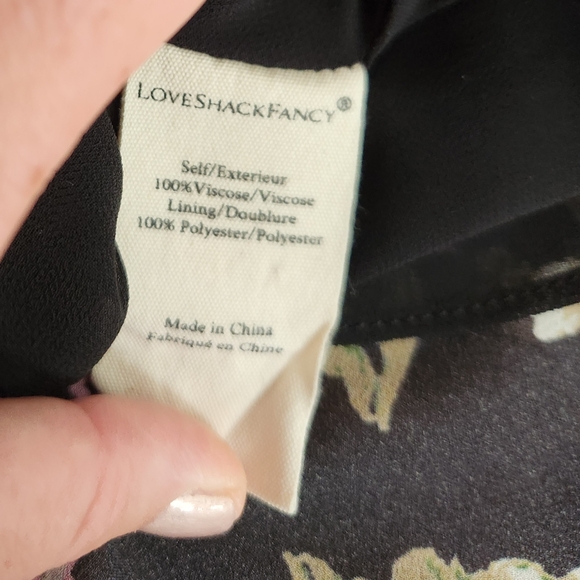 Loveshackfancy Garner Frill-Sleeve Floral Mini Dress, size 6 - Picture 13 of 13